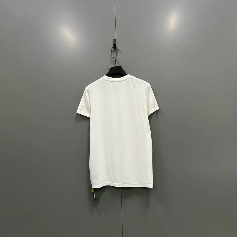 Balmain Balmain White Short Sleeve Cotton T-Shirt 0089 Size US M / EU 48-50 / 2 - 3 Thumbnail