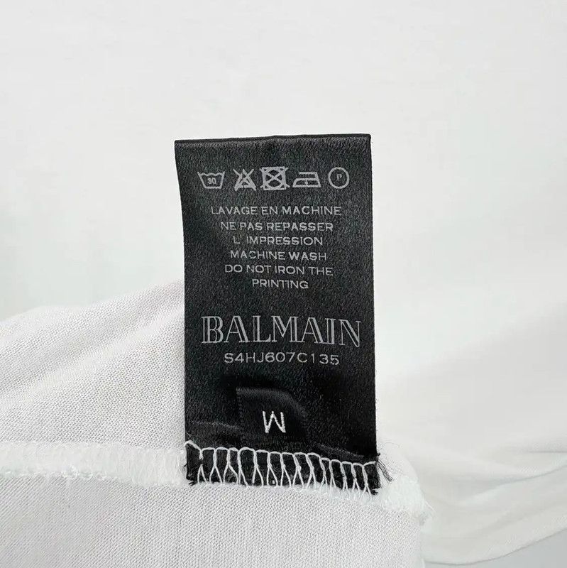 Balmain Balmain Men's White T-Shirt 0089 Size US M / EU 48-50 / 2 - 4 Thumbnail