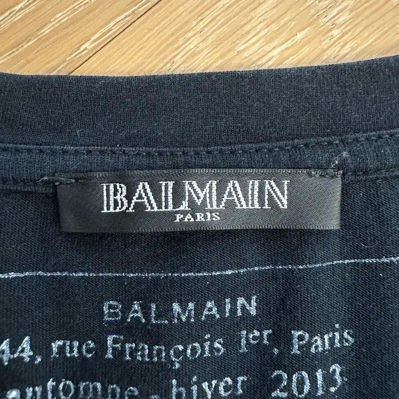 Balmain Balmain Black Men's T-Shirt with Logo 0089 Size US M / EU 48-50 / 2 - 8 Thumbnail