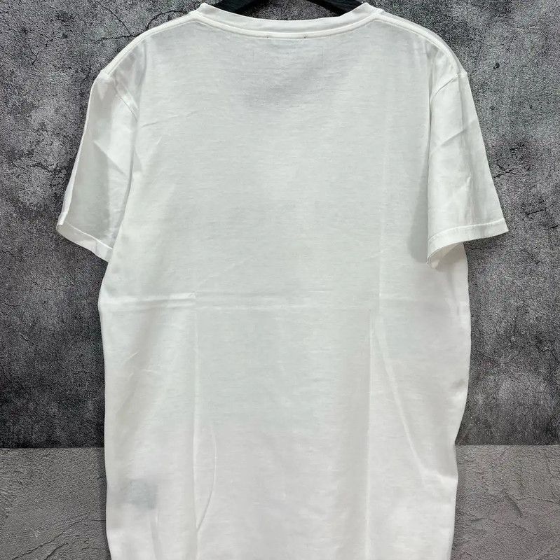 Balmain Balmain White Logo Cotton T-Shirt for Men 0089 Size US M / EU 48-50 / 2 - 2 Thumbnail