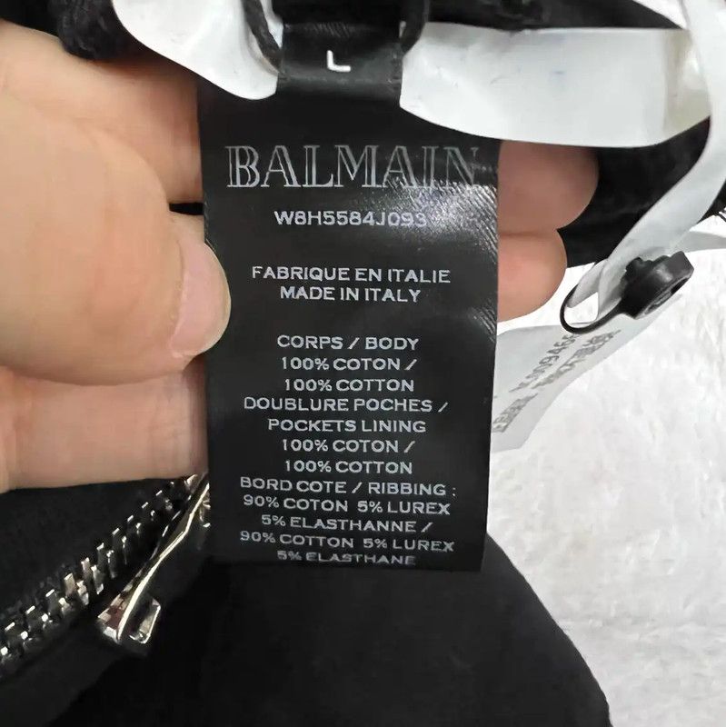 Balmain Balmain Men's Black Cotton Casual Pants 0089 Size US 34 / EU 50 - 4 Thumbnail