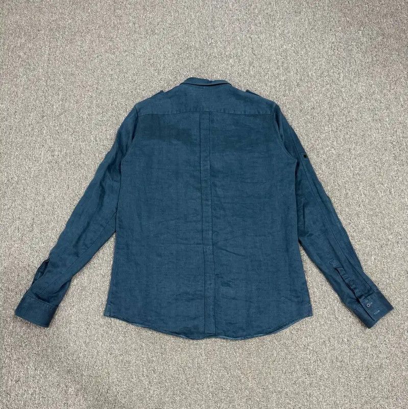 Balmain Balmain Blue Cotton Long Sleeve Shirt for Men 0089 Size US M / EU 48-50 / 2 - 2 Thumbnail