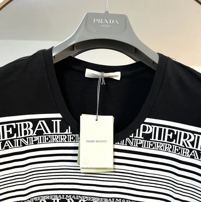 Balmain Balmain Black Cotton Short Sleeve T-Shirt 0089 Size US S / EU 44-46 / 1 - 2 Thumbnail