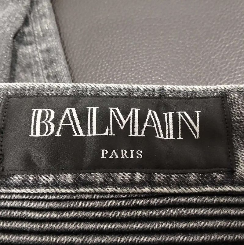 Balmain Balmain Black Cotton Casual Pants for Men 0089 Size US 34 / EU 50 - 3 Thumbnail