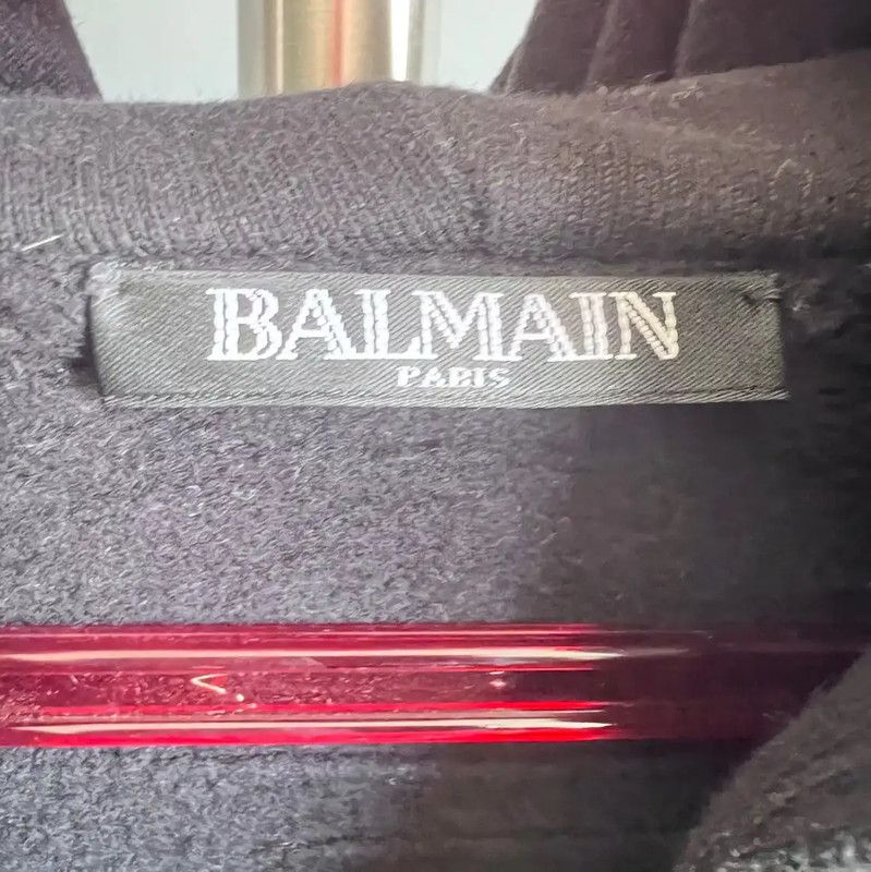 Balmain Balmain Black Cotton Hoodie for Men 0089 Size US XS / EU 42 / 0 - 3 Thumbnail