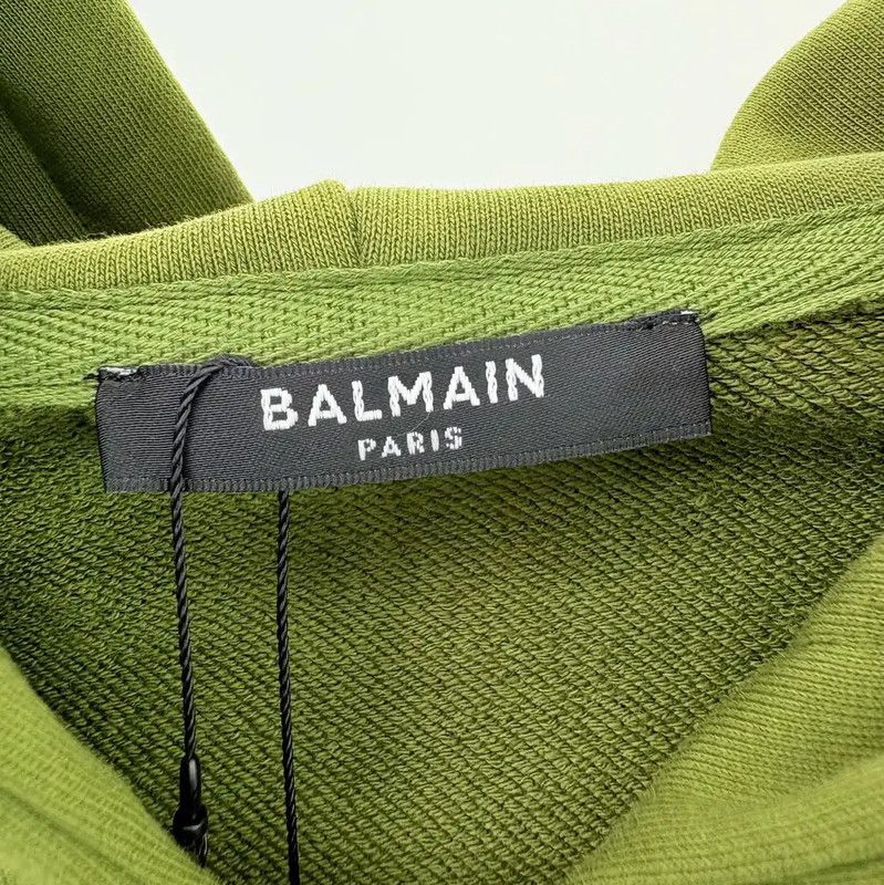 Balmain Balmain Green Men's Zip Hoodie 0089 Size US S / EU 44-46 / 1 - 3 Thumbnail