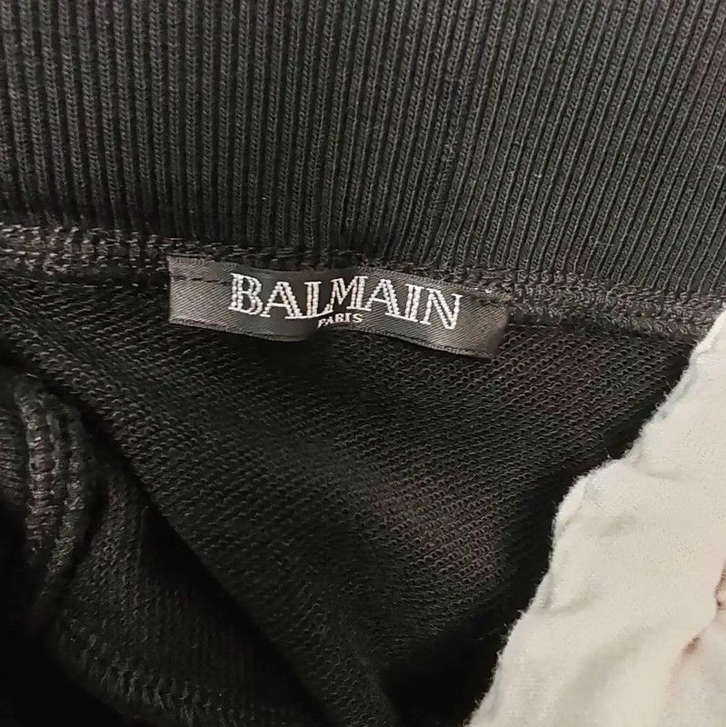 Balmain Balmain Black Cotton Casual Pants for Men 0089 Size US 34 / EU 50 - 4 Thumbnail