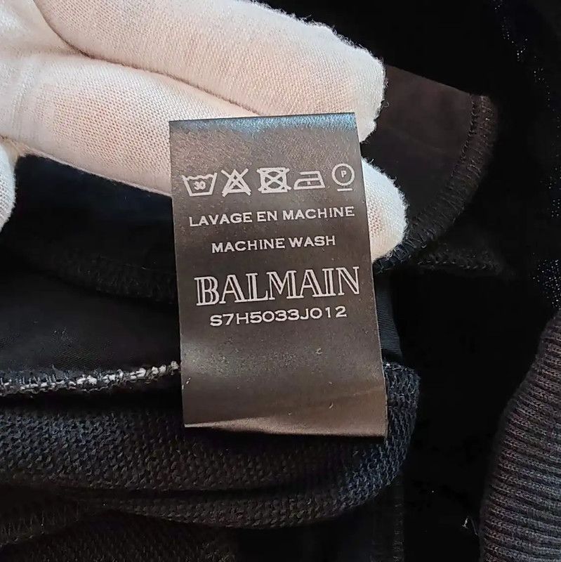 Balmain Balmain Black Cotton Casual Pants for Men 0089 Size US 34 / EU 50 - 5 Thumbnail