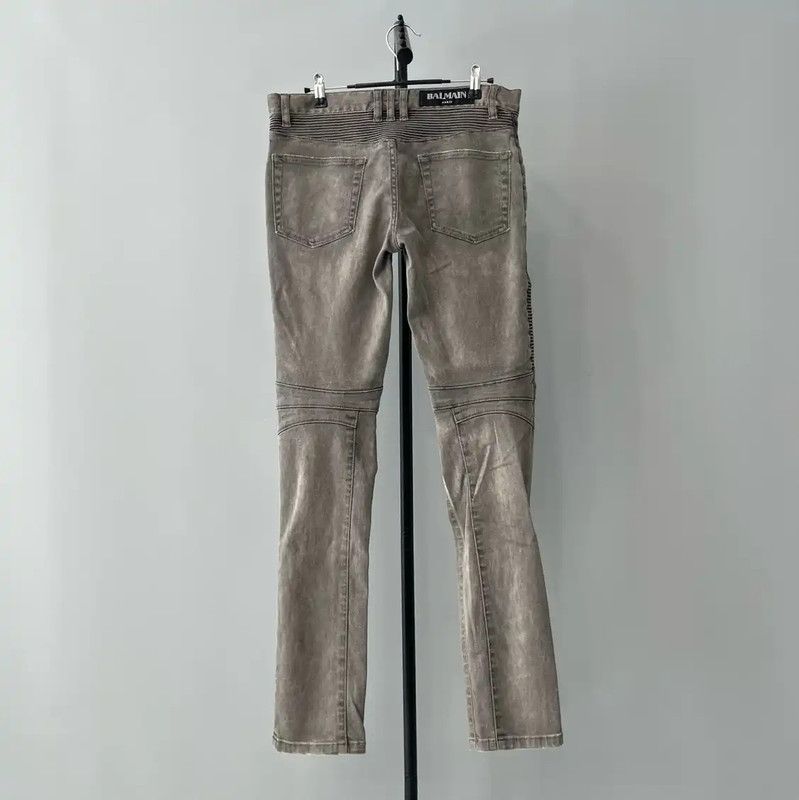 Balmain Balmain Gray Cotton Casual Pants for Men 0089 Size US 26 / EU 42 - 2 Thumbnail