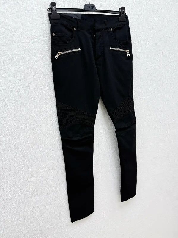 Balmain Balmain Men's Black Cotton Casual Pants 0089 Size US 26 / EU 42 - 2 Thumbnail