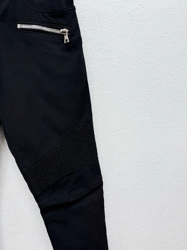 Balmain Balmain Men's Black Cotton Casual Pants 0089 Size US 26 / EU 42 - 3 Thumbnail