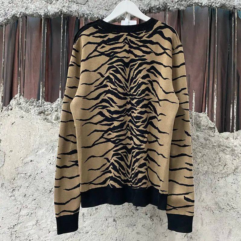 Balmain Balmain Men's Winter Khaki Tiger Sweater 0089 Size US L / EU 52-54 / 3 - 2 Thumbnail