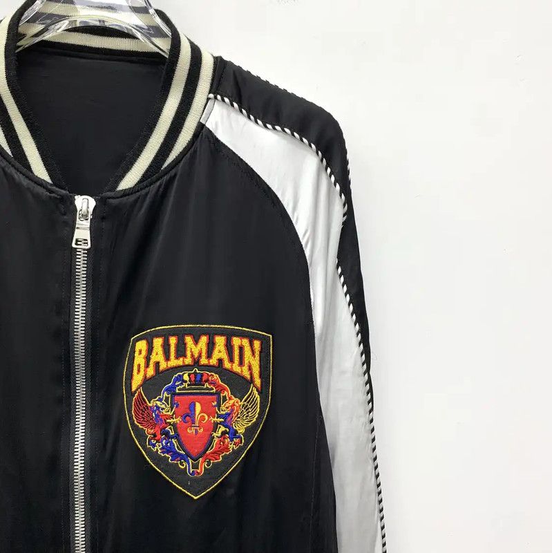Balmain Balmain Men's Black Nylon Outerwear Jacket 0089 Size US L / EU 52-54 / 3 - 3 Thumbnail