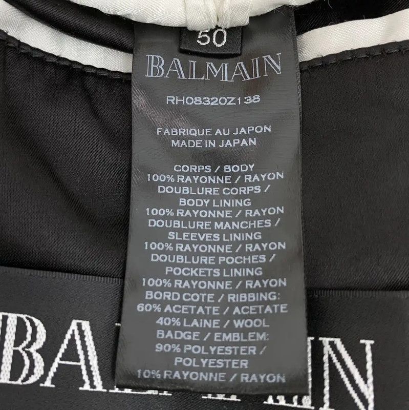 Balmain Balmain Men's Black Nylon Outerwear Jacket 0089 Size US L / EU 52-54 / 3 - 6 Thumbnail