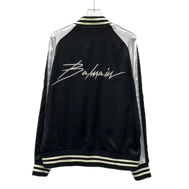 Balmain Balmain Men's Black Nylon Outerwear Jacket 0089 Size US L / EU 52-54 / 3 - 2 Thumbnail