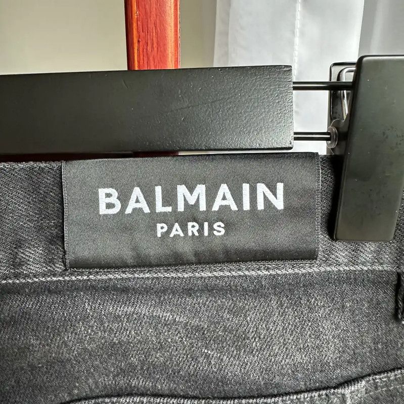 Balmain Balmain Men's Casual Black Cotton Pants 0089 Size US 33 - 6 Thumbnail