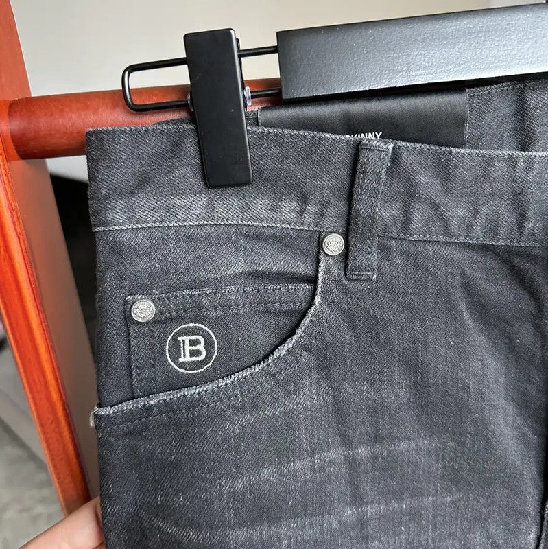 Balmain Balmain Men's Casual Black Cotton Pants 0089 Size US 33 - 5 Thumbnail