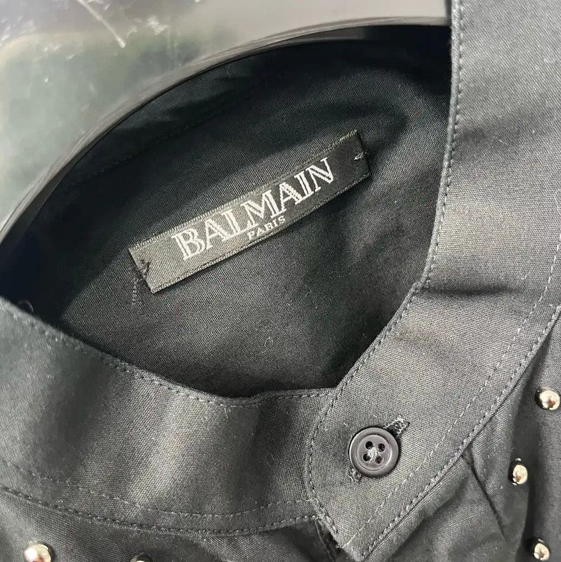 Balmain Balmain Black Cotton Long Sleeve Shirt for Men 0089 Size US XS / EU 42 / 0 - 3 Thumbnail