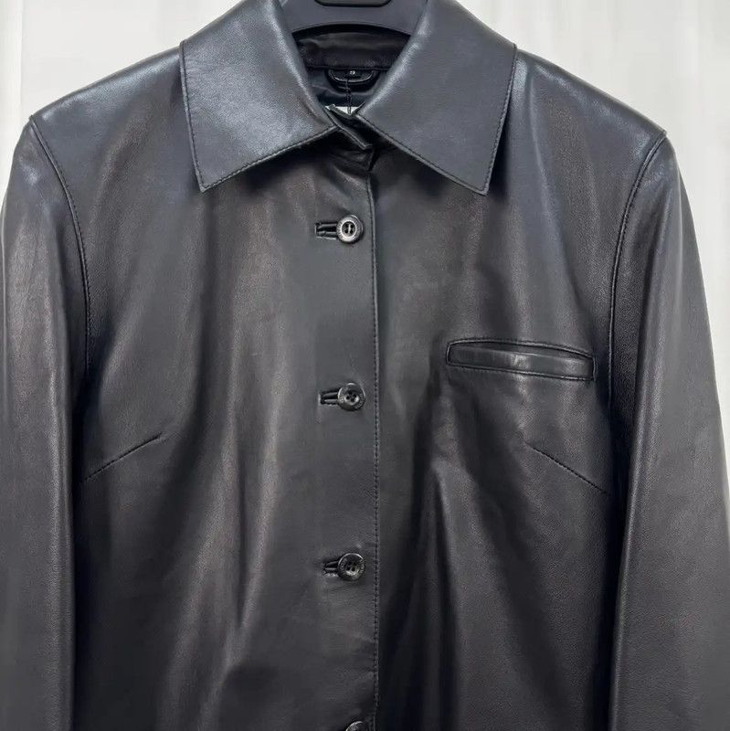 Balmain Balmain Black Leather Long Sleeve Jacket 0089 Size US S / EU 44-46 / 1 - 3 Thumbnail