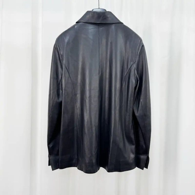 Balmain Balmain Black Leather Long Sleeve Jacket 0089 Size US S / EU 44-46 / 1 - 2 Thumbnail