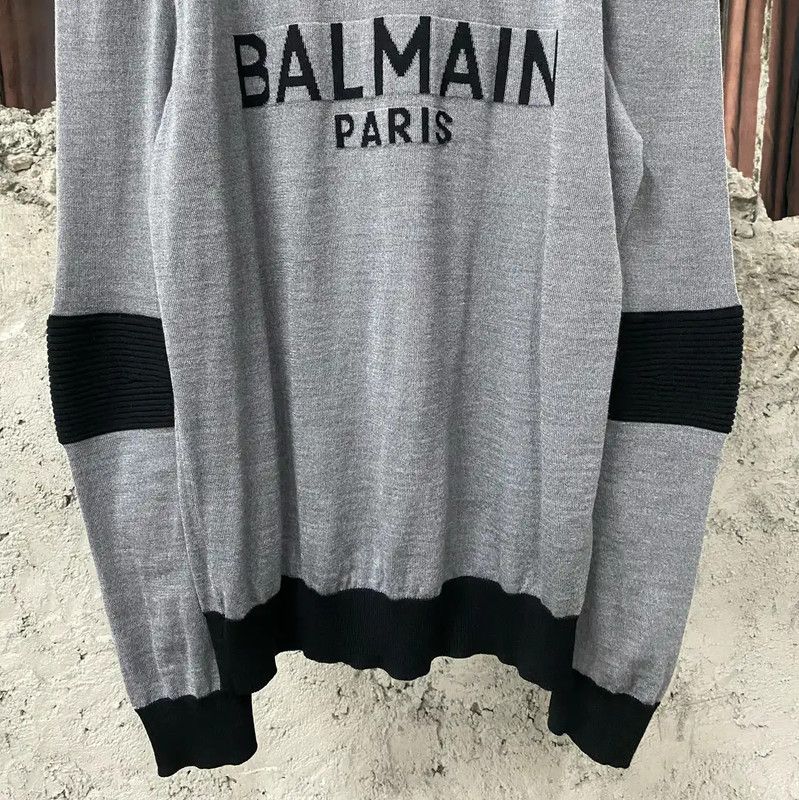Balmain Balmain Colorblock Long Sleeve Pullover Sweater 0089 Size US XL / EU 56 / 4 - 4 Thumbnail