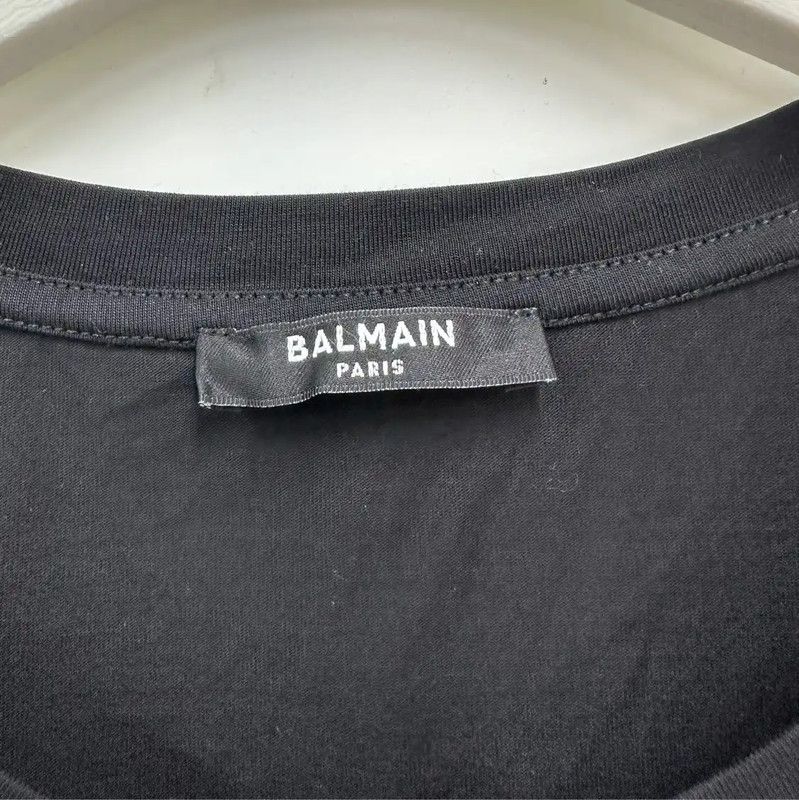 Balmain Balmain Black Cotton Short Sleeve T-Shirt 0089 Size US S / EU 44-46 / 1 - 5 Thumbnail