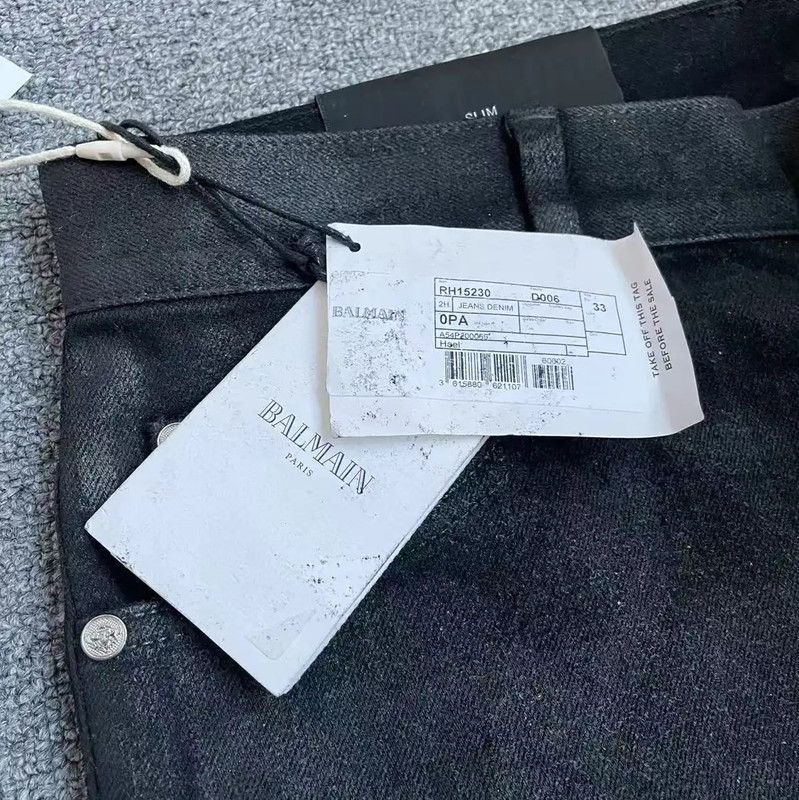 Balmain Balmain Men's Black Denim Casual Pants 0089 Size US 42 / EU 58 - 7 Thumbnail
