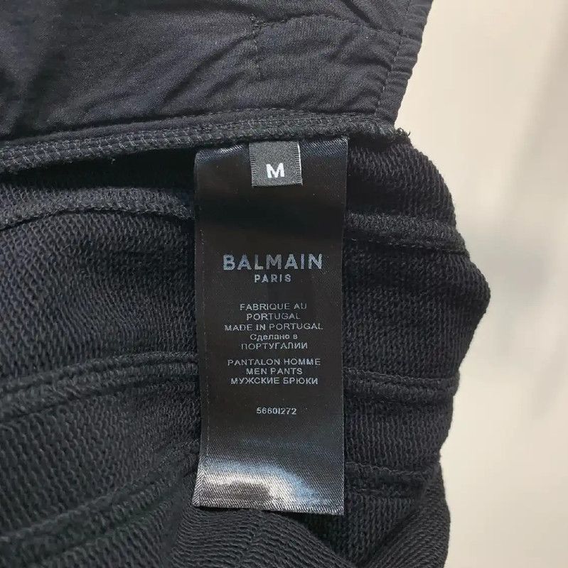 Balmain Balmain Black Cotton Men's Casual Pants 0089 Size US 32 / EU 48 - 7 Thumbnail