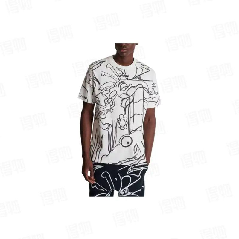 Balmain Balmain White Cotton Men's T-Shirt 0089 Size US L / EU 52-54 / 3 - 7 Thumbnail