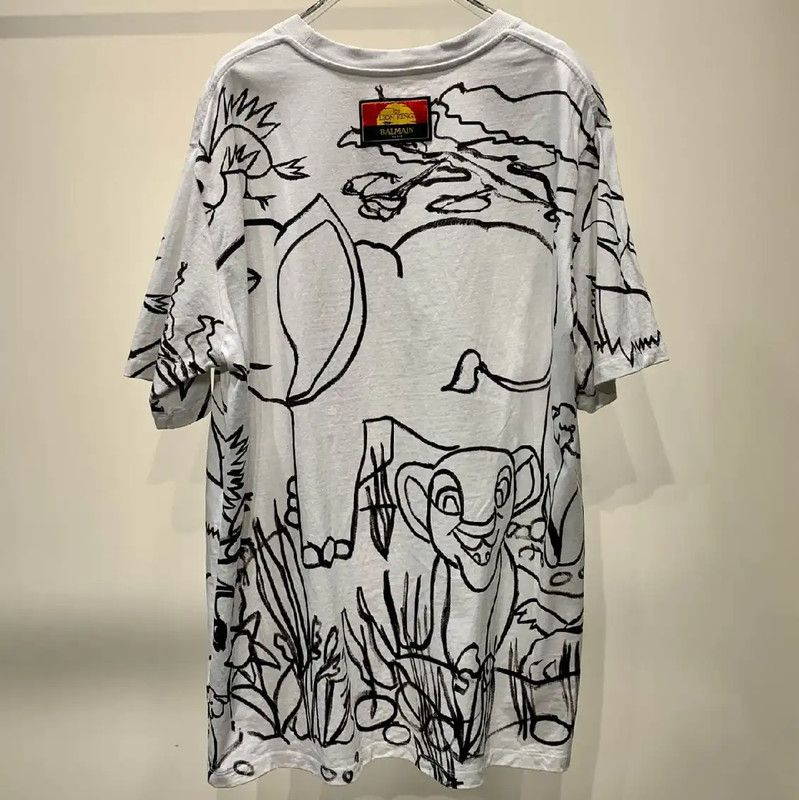 Balmain Balmain White Cotton Men's T-Shirt 0089 Size US L / EU 52-54 / 3 - 2 Thumbnail