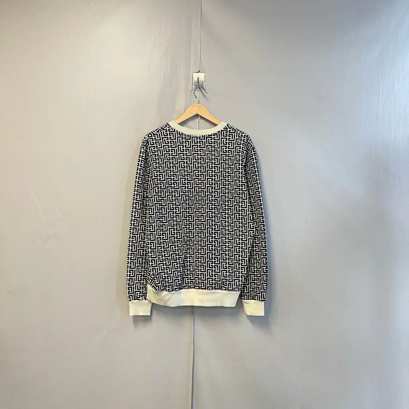Balmain Balmain Men's White Cotton Sweatshirt 0089 Size US M / EU 48-50 / 2 - 2 Thumbnail