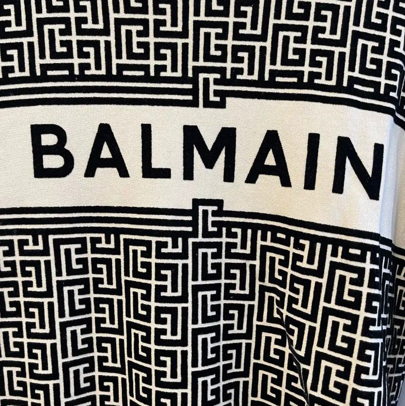 Balmain Balmain Men's White Cotton Sweatshirt 0089 Size US M / EU 48-50 / 2 - 4 Thumbnail