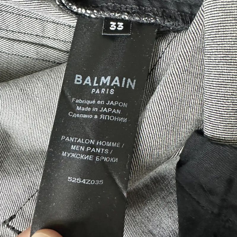 Balmain Balmain Black Cotton Casual Pants for Men 0089 Size US 34 / EU 50 - 9 Thumbnail
