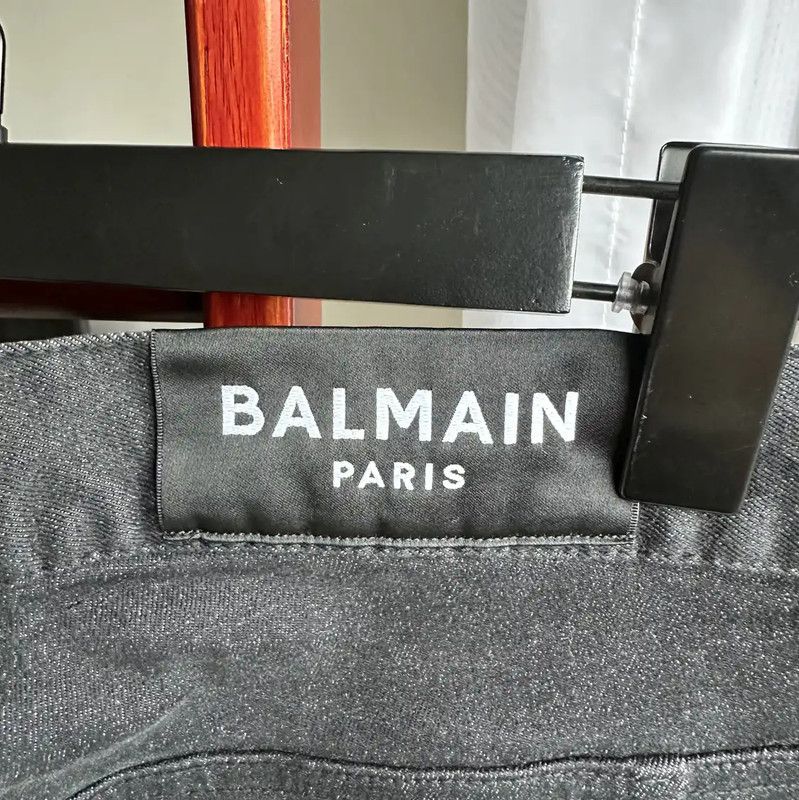 Balmain Balmain Black Cotton Casual Pants for Men 0089 Size US 34 / EU 50 - 7 Thumbnail