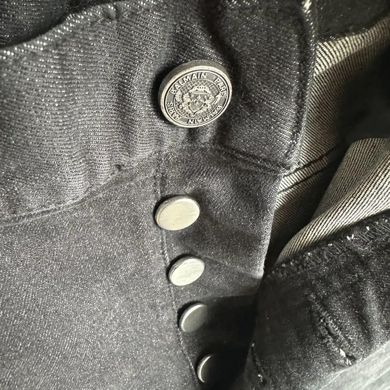 Balmain Balmain Black Cotton Casual Pants for Men 0089 Size US 34 / EU 50 - 3 Thumbnail