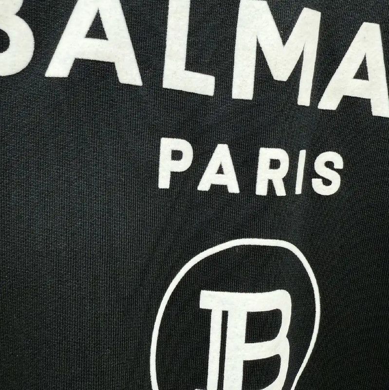Balmain Balmain Black Cotton Long Sleeve Sweatshirt 0089 Size US S / EU 44-46 / 1 - 4 Thumbnail