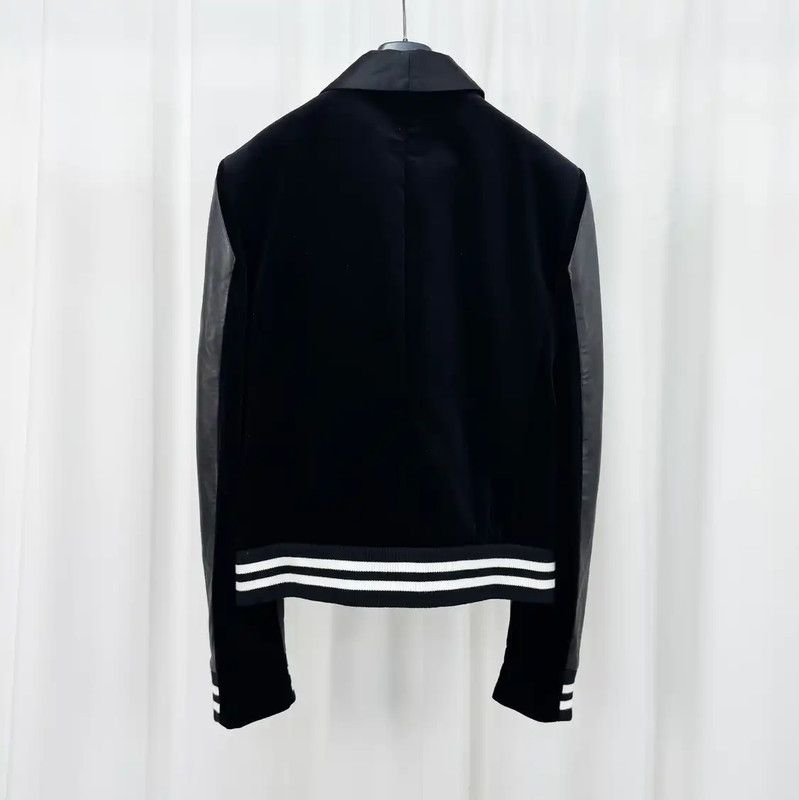 Balmain Balmain Black Leather and Velvet Short Jacket 0089 Size US XL / EU 56 / 4 - 2 Thumbnail