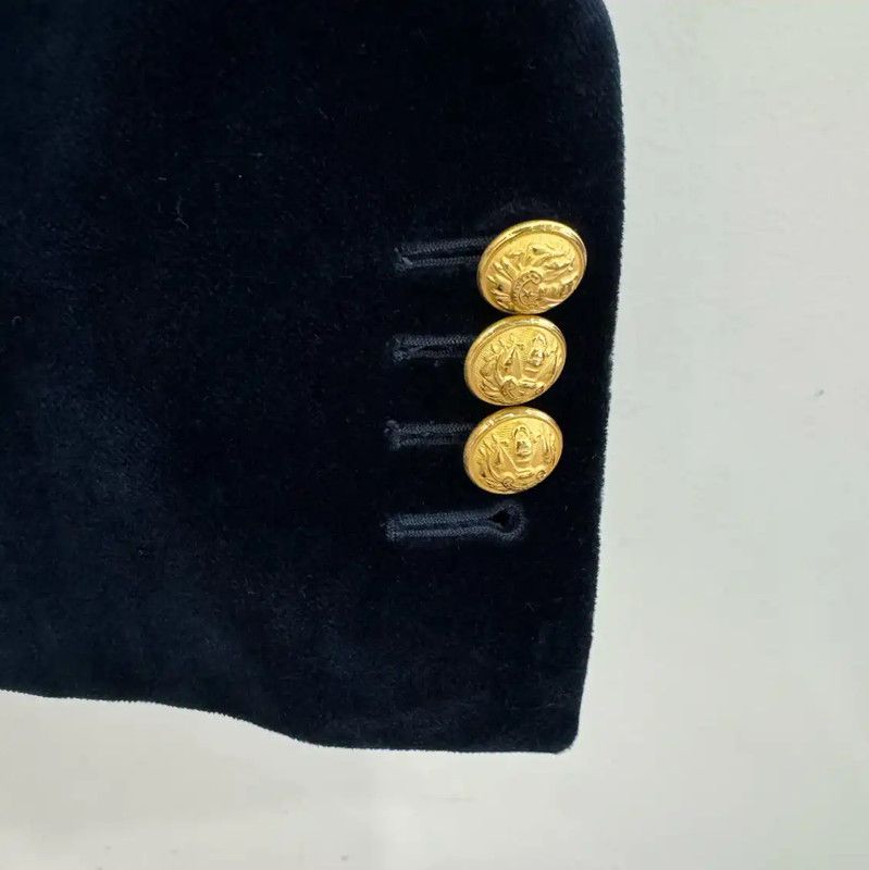 Balmain Balmain Men's Blue Cotton Coat 0089 Size US S / EU 44-46 / 1 - 6 Thumbnail