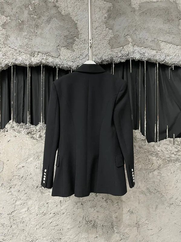 Balmain Balmain Black Double-Breasted Men's Jacket 0089 Size US M / EU 48-50 / 2 - 2 Thumbnail