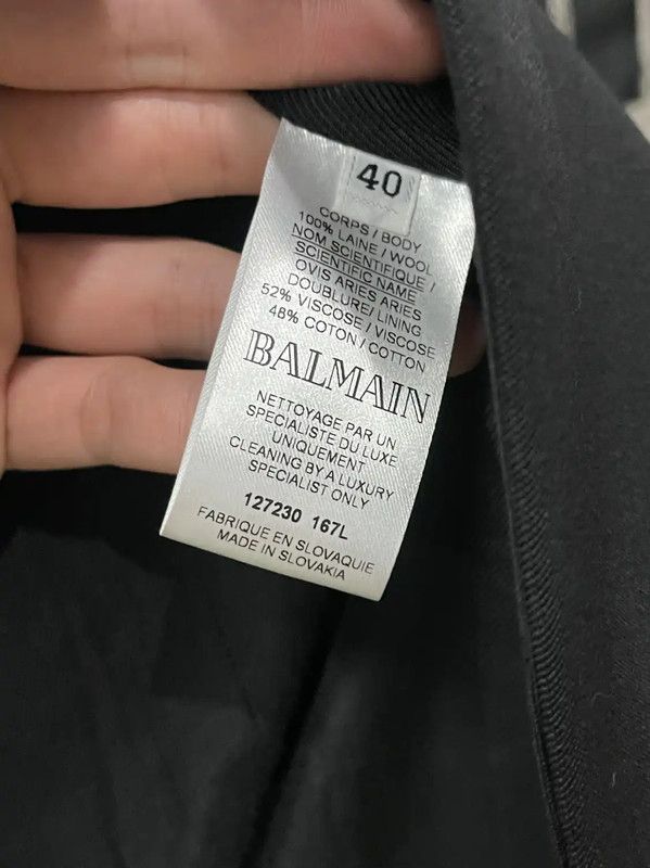 Balmain Balmain Black Double-Breasted Men's Jacket 0089 Size US M / EU 48-50 / 2 - 7 Thumbnail