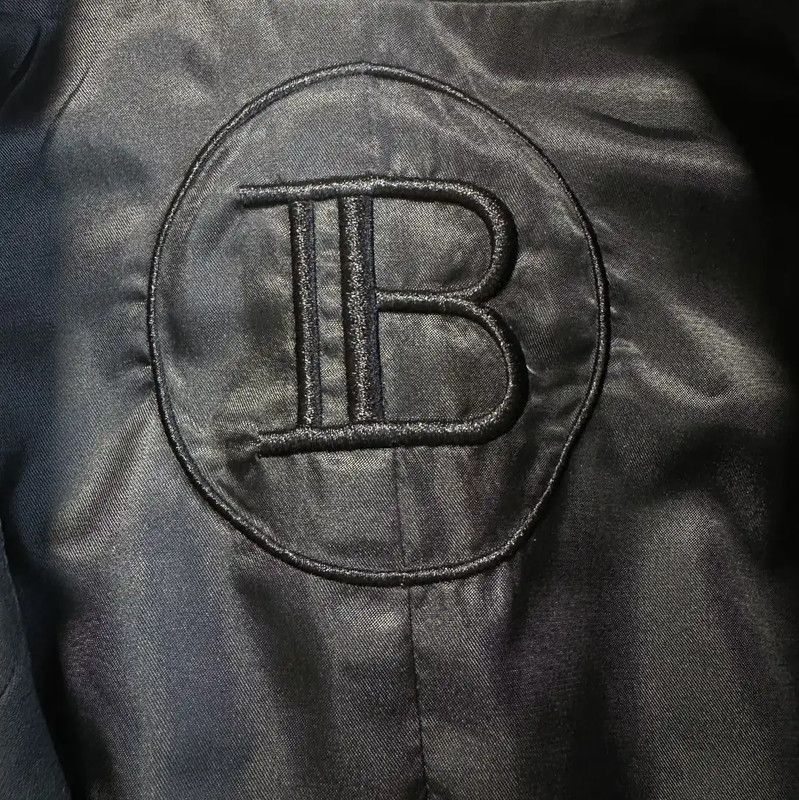Balmain Balmain Black Wool Embroidered Men's Long Coat 0089 Size US XL / EU 56 / 4 - 7 Thumbnail