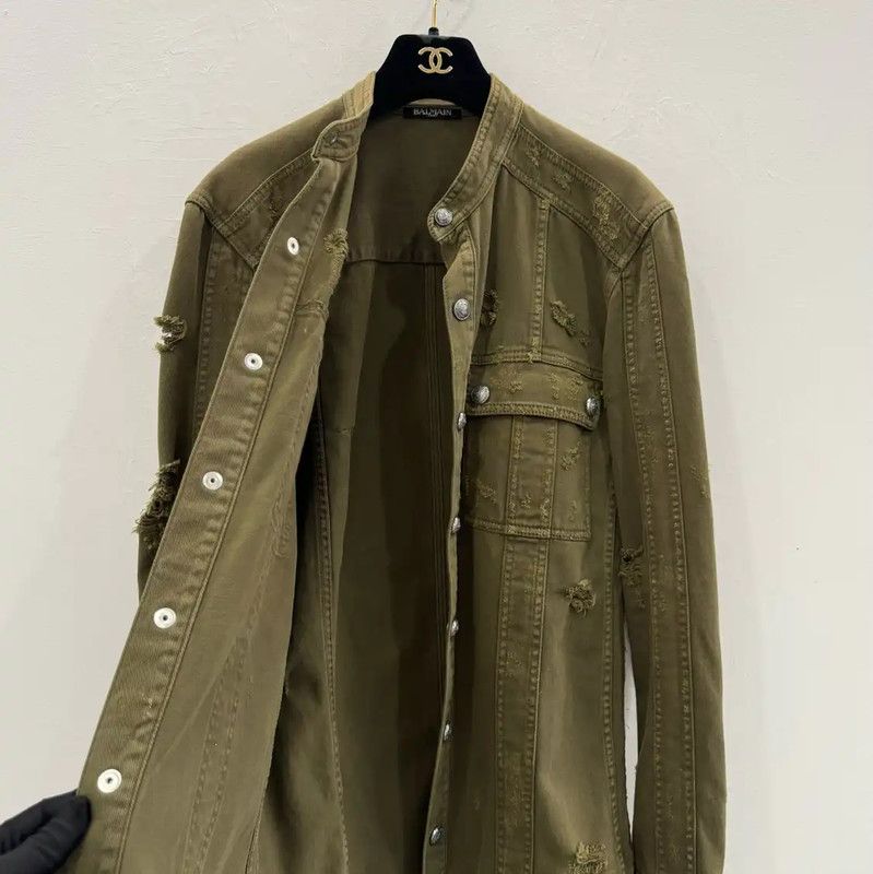Balmain Balmain Men's Green Cotton Jacket 0089 Size US M / EU 48-50 / 2 - 3 Thumbnail