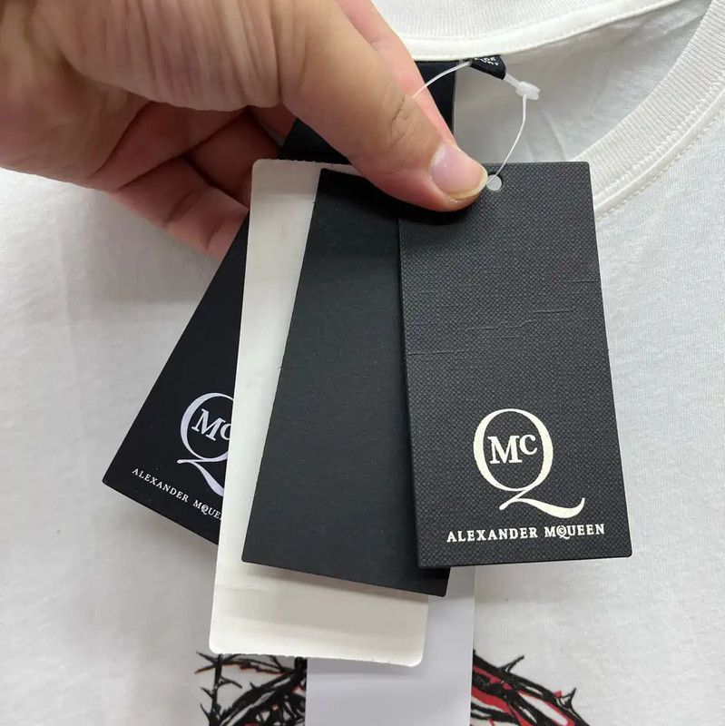 Alexander McQueen Alexander McQueen White Cotton Graphic T-Shirt 0089 Size US S / EU 44-46 / 1 - 5 Thumbnail