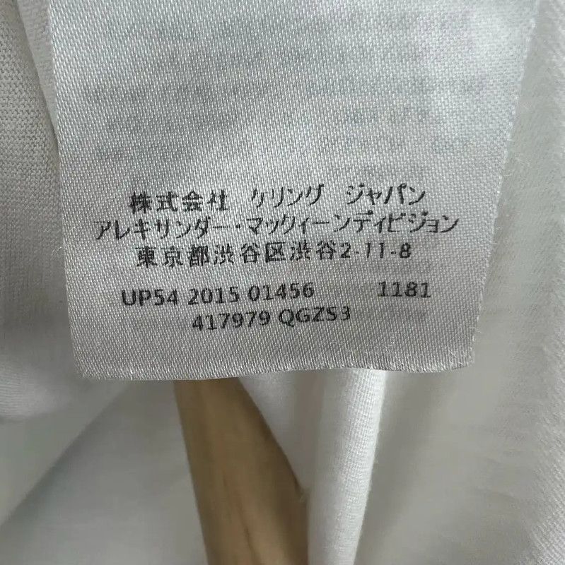 Alexander McQueen Alexander McQueen Men's White Cotton T-Shirt 0089 Size US M / EU 48-50 / 2 - 5 Thumbnail