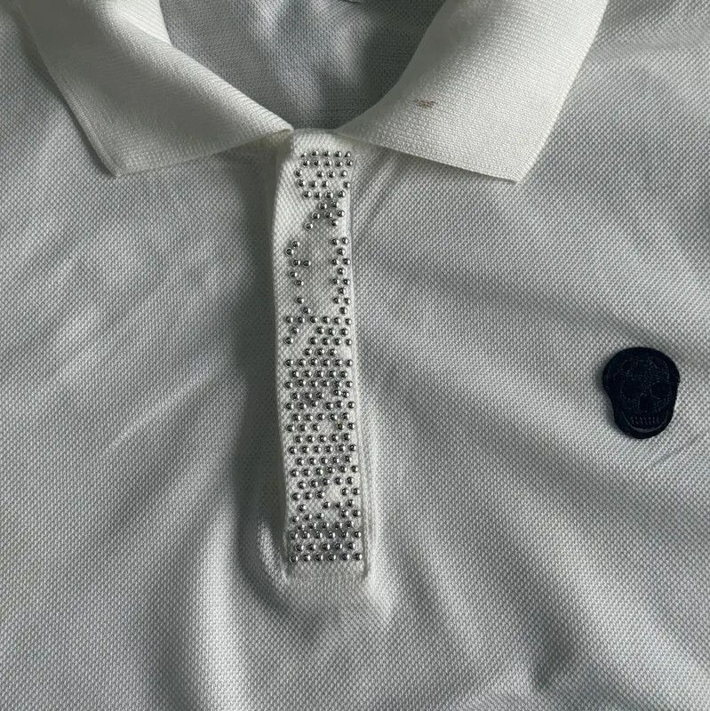 Alexander McQueen Alexander McQueen White Cotton Short Sleeve Polo 0089 Size US S / EU 44-46 / 1 - 2 Thumbnail