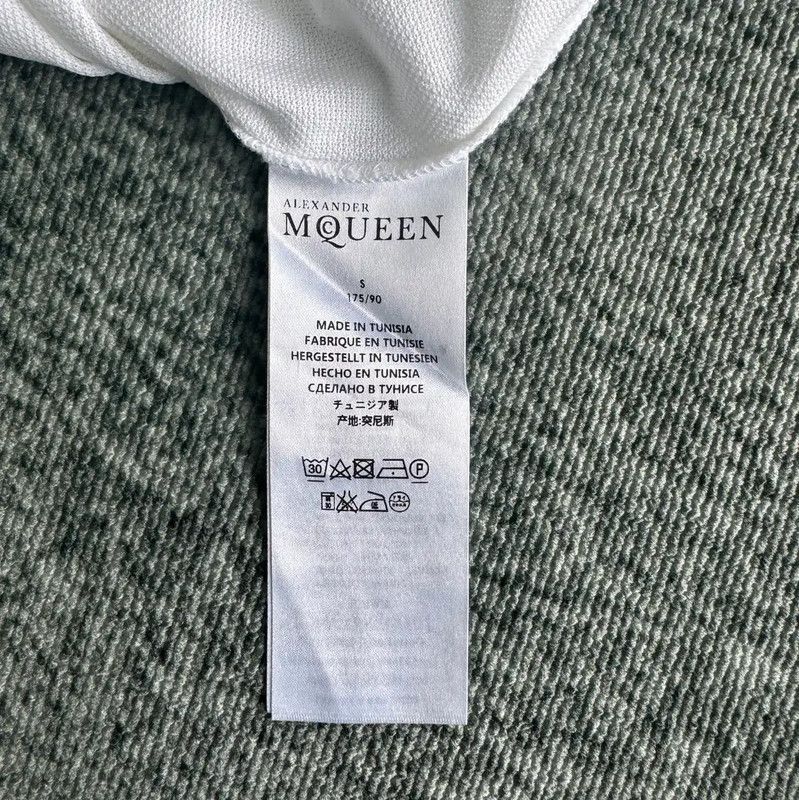 Alexander McQueen Alexander McQueen White Cotton Short Sleeve Polo 0089 Size US S / EU 44-46 / 1 - 6 Thumbnail