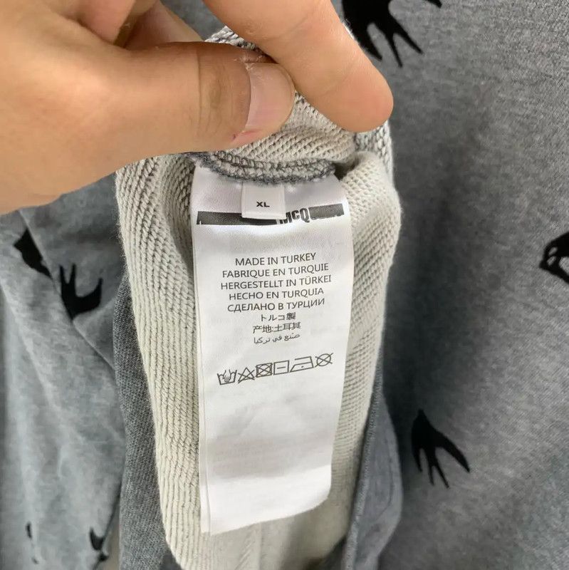 Alexander McQueen Alexander McQueen Gray Cotton Men's Sweatshirt 0089 Size US XL / EU 56 / 4 - 4 Thumbnail
