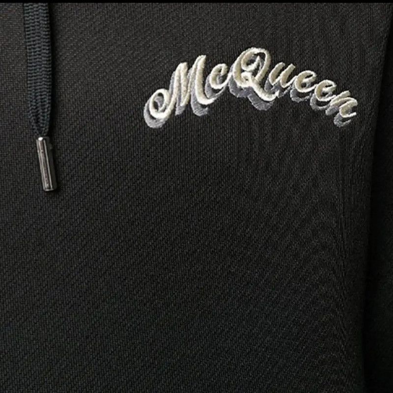 Alexander McQueen Alexander McQUEEN Black Striped Logo Hoodie 0089 Size US XL / EU 56 / 4 - 4 Thumbnail