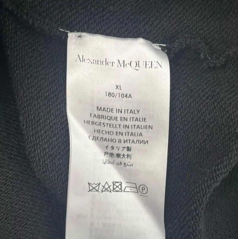 Alexander McQueen Alexander McQUEEN Black Striped Logo Hoodie 0089 Size US XL / EU 56 / 4 - 8 Thumbnail