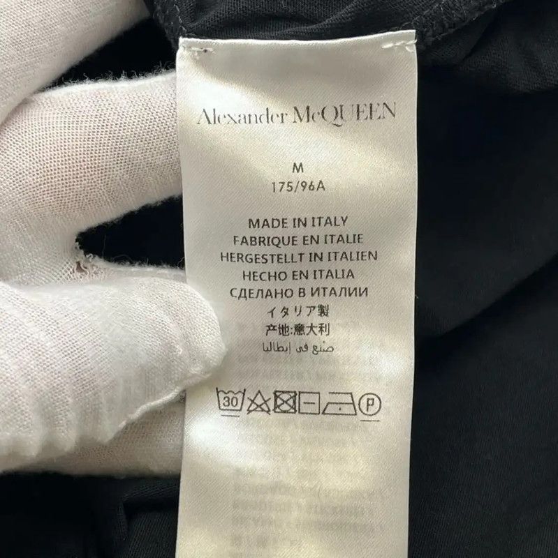 Alexander McQueen Alexander McQueen Men's Black Cotton T-Shirt 0089 Size US M / EU 48-50 / 2 - 3 Thumbnail